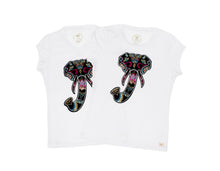 Load image into Gallery viewer, STYLE #VLS-116E3 Elephant Embroidery Sequins Patch T-Shirt
