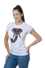 Load image into Gallery viewer, STYLE #VLS-116E3 Elephant Embroidery Sequins Patch T-Shirt
