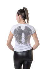 Load image into Gallery viewer, STYLE #VLS-118E5 Silver Wings Sequins Patch T-Shirt
