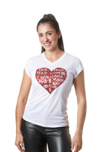 Load image into Gallery viewer, STYLE #VLS-123E6X Heart Sequin Patch T-Shirt
