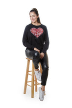 Load image into Gallery viewer, STYLE #VS333- Heart Crew Neck Pullover Sweater
