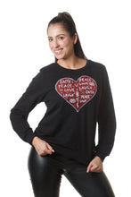 Load image into Gallery viewer, STYLE #VS333- Heart Crew Neck Pullover Sweater
