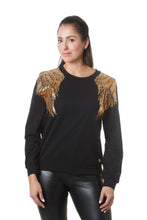 Load image into Gallery viewer, STYLE #VS333E5G Gold Wings Crew Neck Pullover Sweater
